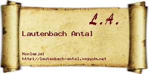 Lautenbach Antal névjegykártya